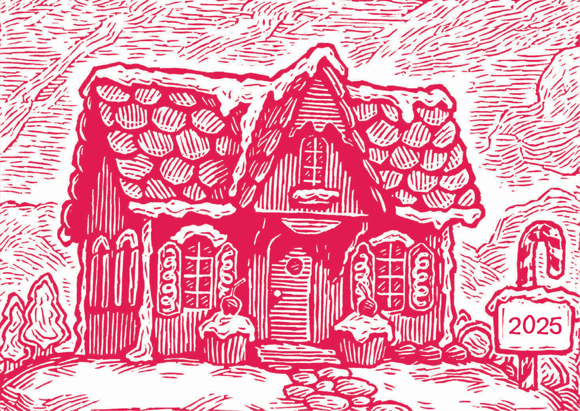 Sweet Home Chicago Holiday Red Graphic House