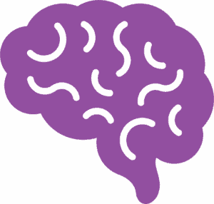 Purple Brain Icon Traumatic Brain