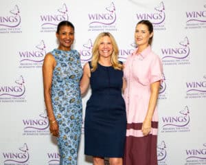 Adrienne Gentry, Kelly Miller, member of WINGS Board of Directors, Darla Swango, member of WINGS Board of Directors at Men's Alliance Luncehon