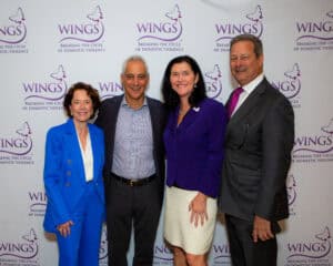 Jackie Tilton, member of WINGS Board of Directors, Rahm Emanuel, Rebecca Darr, William Auriemma 