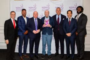John C. Sciaccotta, Senior Partner of Aronberg Godgehn and Past President of The Chicago Bar Association, and his guests.