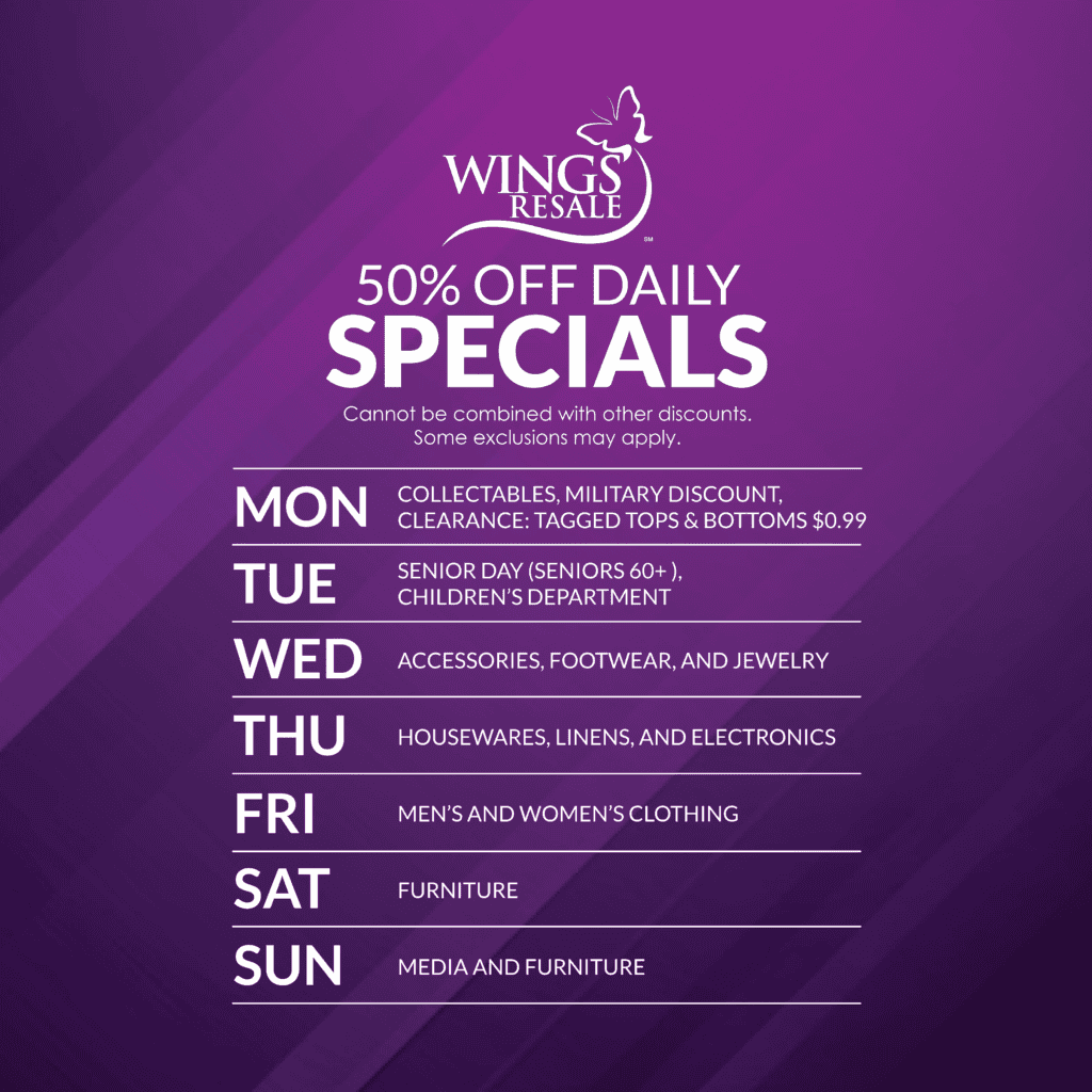 WINGS Resale Daily Specials Tile